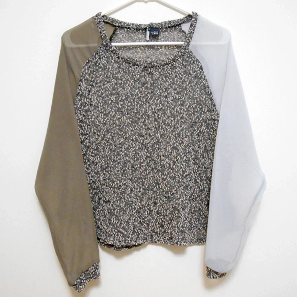 Urban Outfitters Sparkle & Fade Color Block Blouse - Picture 1 of 8